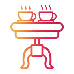 coffee table Line Gradient Icon
