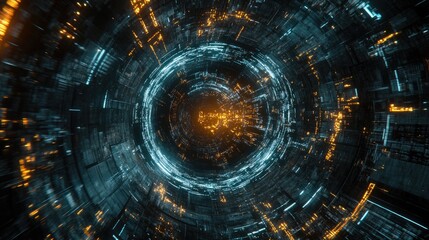 Obraz premium Stock exchange network with a futuristic financial world, currency trends, and AI-powered analytics.
