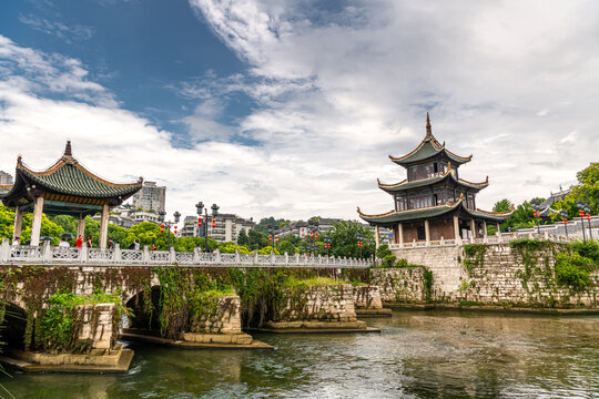 Ancient Jiaxiu building in Guiyang, Guizhou, China
