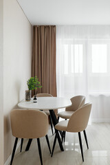 interior design. interior photography of an apartment for rent. One-room apartment with a simple and cozy design. High quality photo