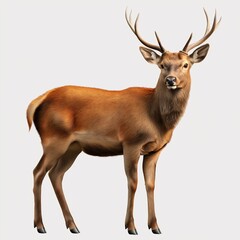 Fototapeta premium Wildlife Photography: Close-up of Six-Point Deer Antlers in Natural Forest Habitat - North American Mammal Conservation