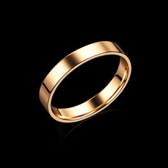 Highly polished 24K gold wedding band
