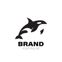 Orca Logo. Orca Logo Design. Orca Logo Brand. Orca Logo Vector Design Isolated on White Background