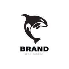 Orca Logo. Orca Logo Design. Orca Logo Brand. Orca Logo Vector Design Isolated on White Background
