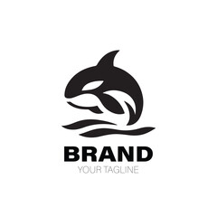 Orca Logo. Orca Logo Design. Orca Logo Brand. Orca Logo Vector Design Isolated on White Background