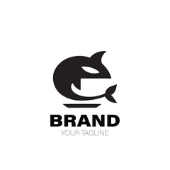Orca Logo. Orca Logo Design. Orca Logo Brand. Orca Logo Vector Design Isolated on White Background