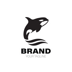 Orca Logo. Orca Logo Design. Orca Logo Brand. Orca Logo Vector Design Isolated on White Background