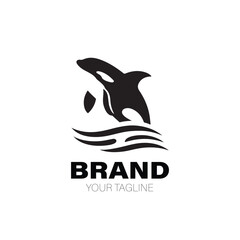 Orca Logo. Orca Logo Design. Orca Logo Brand. Orca Logo Vector Design Isolated on White Background