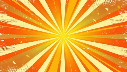 Vibrant orange and yellow radial burst background