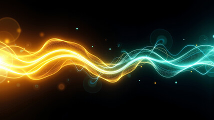 Neon Energy Field with Electrical Arcs