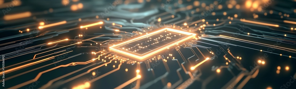 Poster Close-up of a luminous futuristic smart grid node, showcasing advanced technology and modern design.