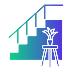 interiors Gradient icon