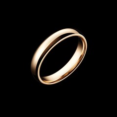 Highly polished 24K gold wedding band