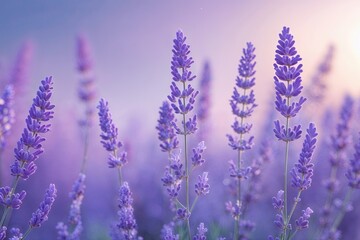 Obraz premium Serene Lavender Gradient Background with Soft Dreamy Light Tones