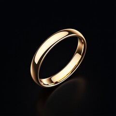 Highly polished 24K gold wedding band