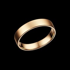 Highly polished 24K gold wedding band