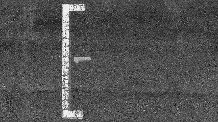 Start or finish line on car race, Start and finish line racing, Grid start race track, Top view...