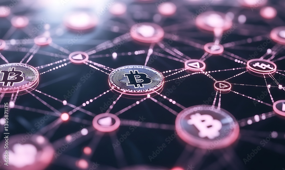 Poster An image depicting the interconnections within the cryptocurrency blockchain ecosystem.