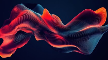 Fototapeta premium Dynamic flowing abstract shapes digital realm graphic design vivid colors close-up modern aesthetic