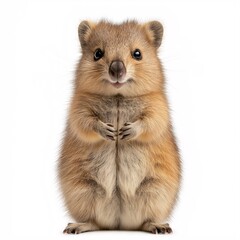 Obraz premium Australia's Cute Quokka: Adorable Smiling Marsupial Portrait in Nature - Wildlife Photography