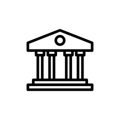 Bank icon vector illustration. Bank sign and symbol, museum, university