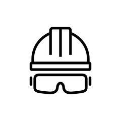 Helmet icon vector illustration. Motorcycle helmet sign and symbol. Construction helmet icon. Safety helmet