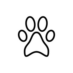Paw icon vector illustration. paw print sign and symbol. dog or cat paw