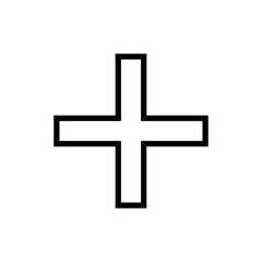 Obraz premium Plus Icon vector illustration. Add plus sign and symbol