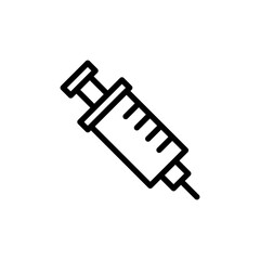 Syringe icon vector illustration. injection sign and symbol. vaccine icon