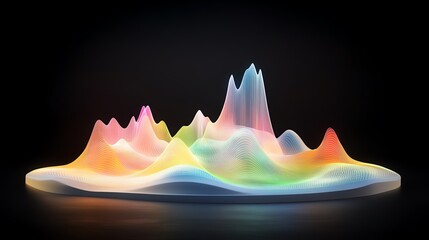 Abstract derivatives, shifting curves and slopes, glowing mathematical art