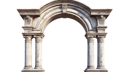 Naklejka premium The archway is made of stone and has a classical design