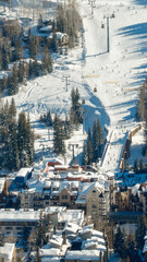 Skiing at Vail Colorado in Winter.