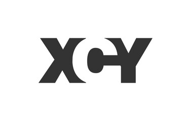XCY logo design. Initial letter X C Y bold font style for tech startups, consulting, corporate branding. Creative company name, headlines typography identity, trendy logotype.