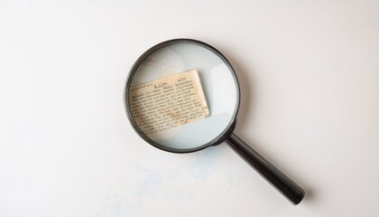 Magnifying Glass and Note