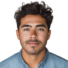 Fototapeta premium Confident Young Adult Man Smiling in Stylish Casual Attire | Contemporary Portrait with Natural Light and Diverse Expression