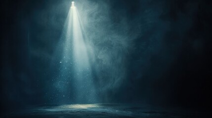 Obraz premium Mysterious beam of light in a dark setting