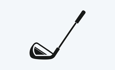 Golf club iron wedge icon, golf club iron or wedge, flat vector icon