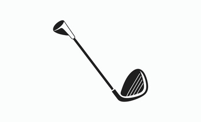 Golf club iron wedge icon, golf club iron or wedge, flat vector icon