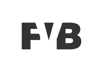 FVB logo design. Initial letter F V B bold font style for tech startups, consulting, corporate branding. Creative company name, headlines typography identity, trendy logotype.