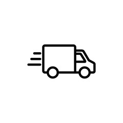 Delivery truck icon logo design. Delivery truck sign and symbol. Shipping fast delivery icon