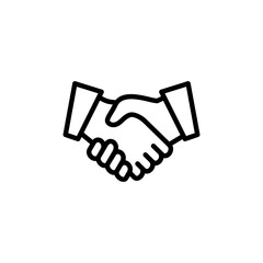 Handshake icon logo design. business handshake sign and symbol. contact agreement