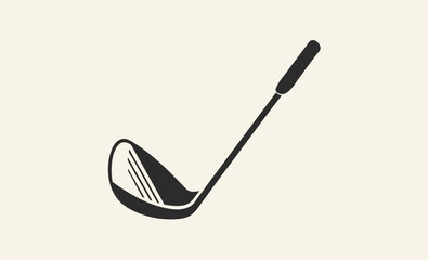 Golf club iron wedge icon, golf club iron or wedge, flat vector icon