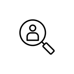 Hiring icon logo design. Search job vacancy sign and symbol. Human resources concept. Recruitment