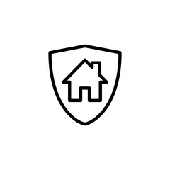 house insurance icon logo design. house protection sign and symbol