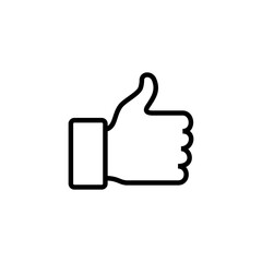 Like icon logo design. Thumbs up sign and symbol. Hand like