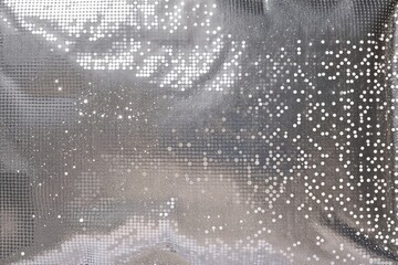 Shimmering Silver Background with Dotted Mosaic Design