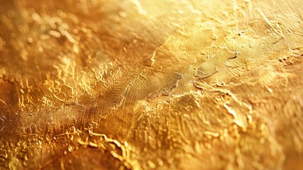 Glistening textured golden surface with rich details