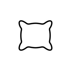 Pillow icon logo design. Pillow sign and symbol. Comfortable fluffy pillow