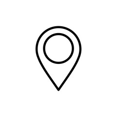 Pin icon logo design. Location sign and symbol. destination icon. map pin