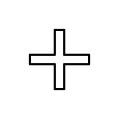 Plus icon logo design. Add plus sign and symbol